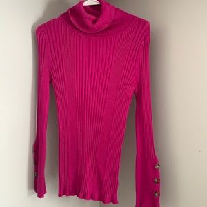 Magenta turtle neck sweater